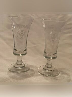 Jagermeister Clear Cordial Shot Glass Set of 2